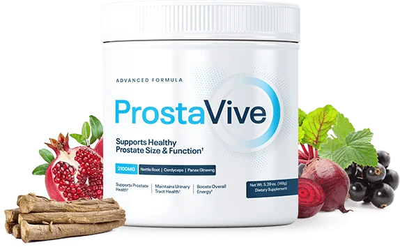 ProstaVive Bottle with Ingredients